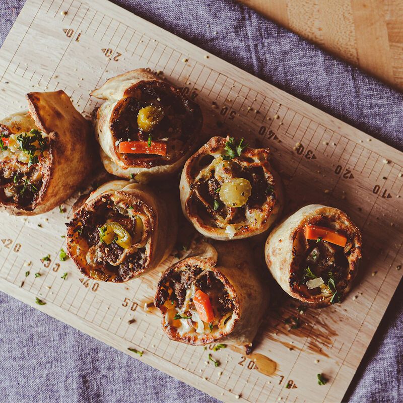 Rolled Cheesesteak Appetizers