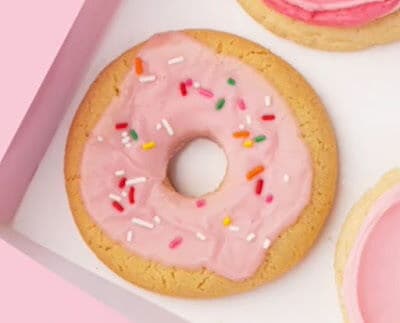 Pink Donut-Resembling Cookies