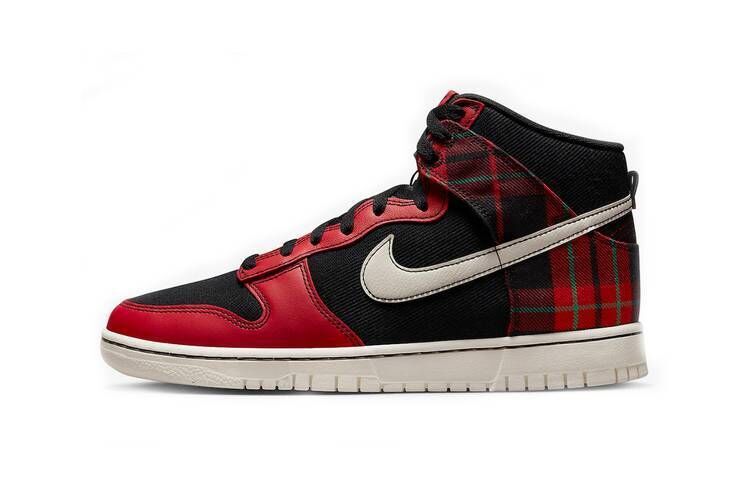 Plaid Patterned High Sneakers