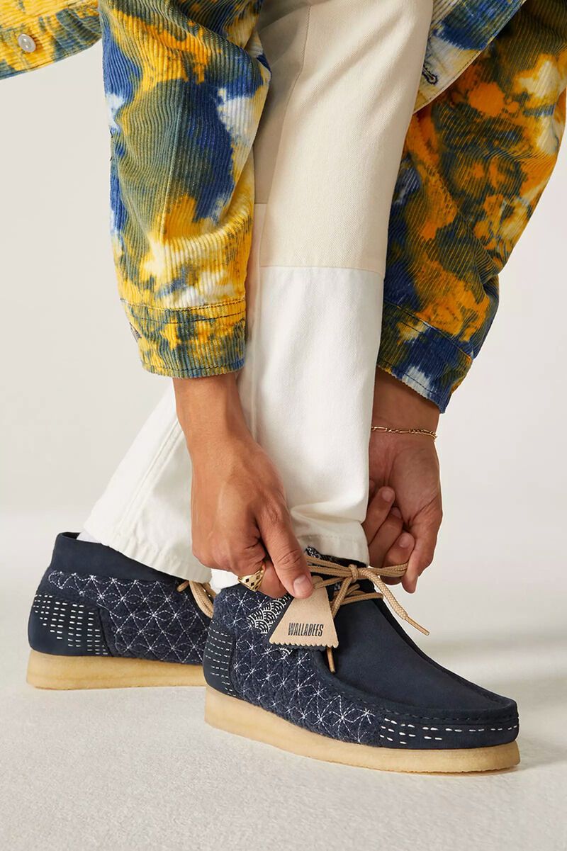 Patterned Canvas Moccasin Boots
