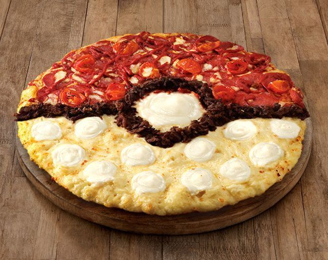 Anime-Inspired Pizzas : Pokemon Poke Ball Pizza