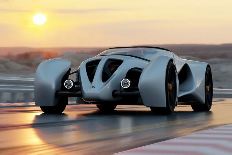 Retrofuturism Split-Body Race Cars