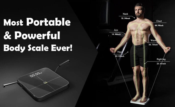 Lepulse Lescale F4 Household Smart Body Fat Scale provides 15