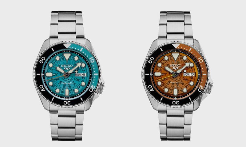 Vibrantly Accented Sport Watches : Seiko 5 Sports Time Sonar