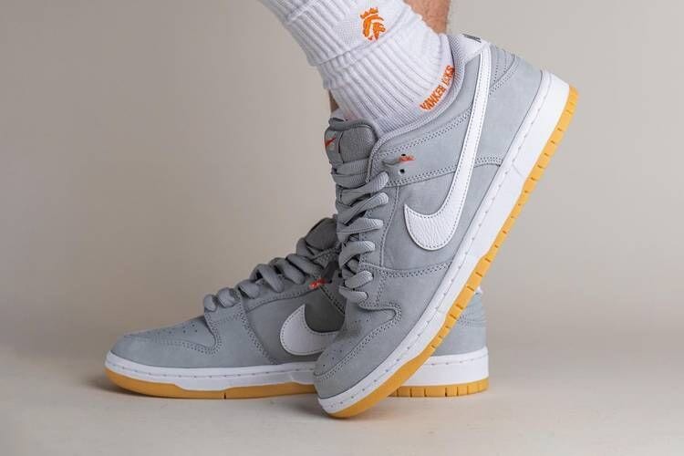 Grey hotsell orange sneakers