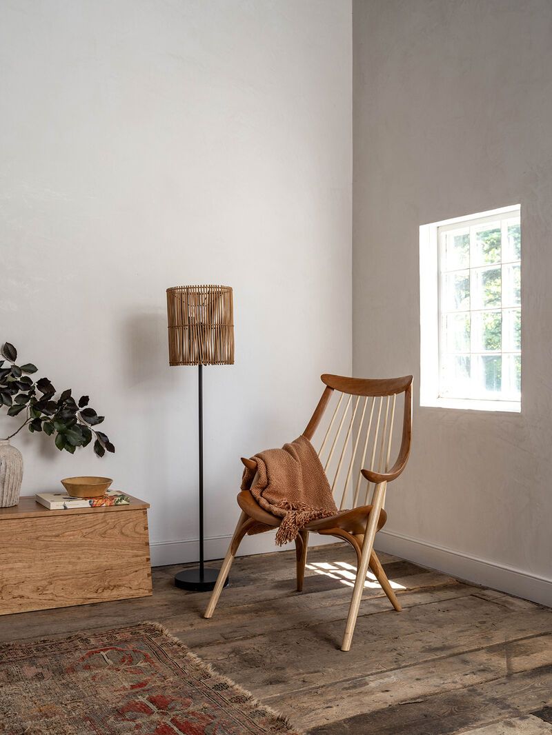 Minimal Curved Wooden Armchairs