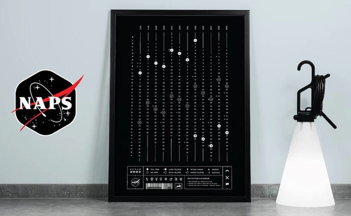 Monochromatic Lunar Event Calendars