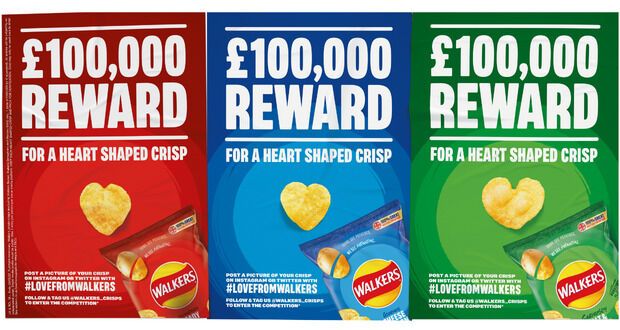 Romantic Snack Chip Campaigns : heart shaped crisp
