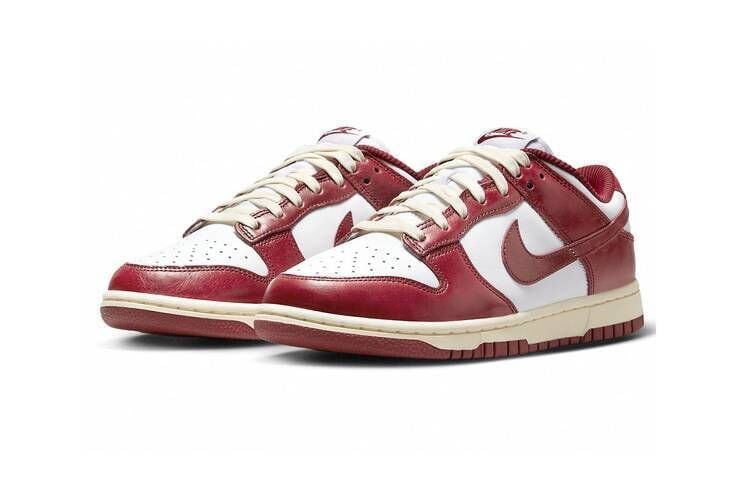 Aged Burgundy Leather Sneakers