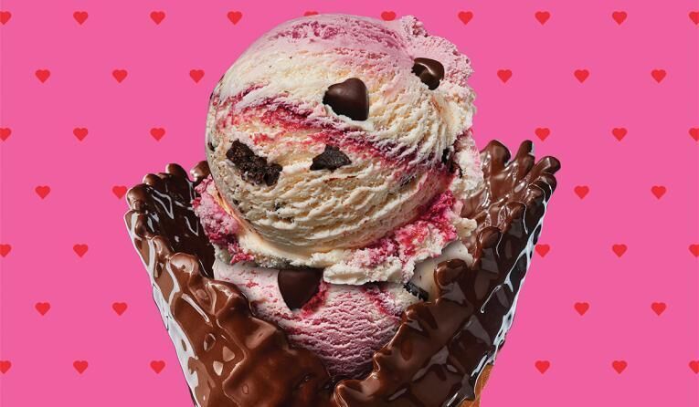 Raspberry Swirled Ice Creams
