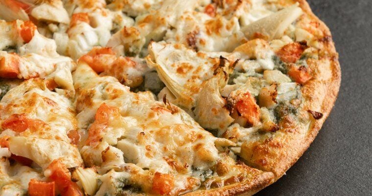 Herby Pesto Chicken Pizzas