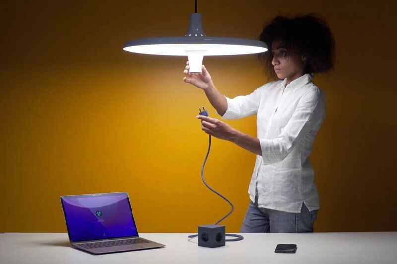 Outlet-Equipped Workstation Lights