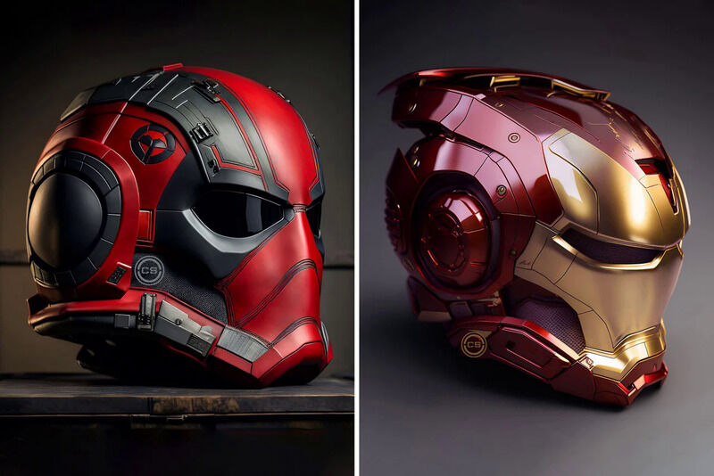 AI-Generated Motorbike Helmets