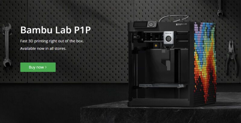 Feature-Packed 3D Printers : bambu lab p1p