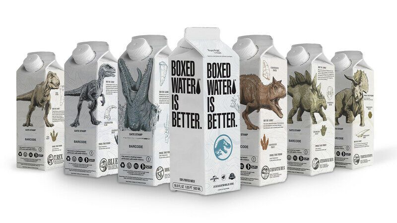 Dino-Themed Water Cartons