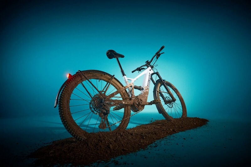 Rugged Full-Suspension E-Bikes