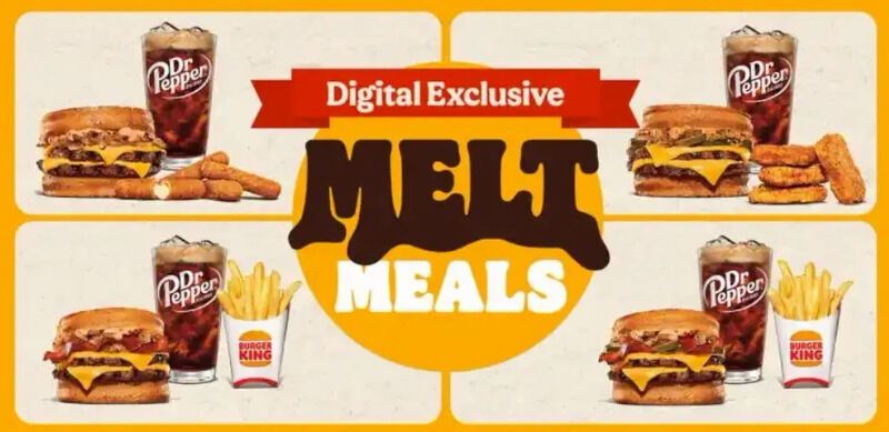Digital-Only Burger Promotions : Melt Meals