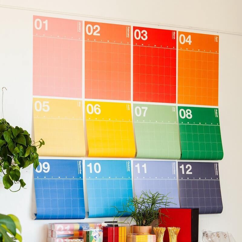 Colorful Poster-Sized Wall Planers
