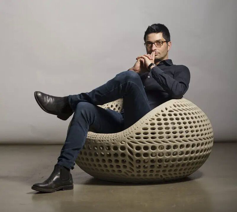 3D-Printed Concrete Chairs