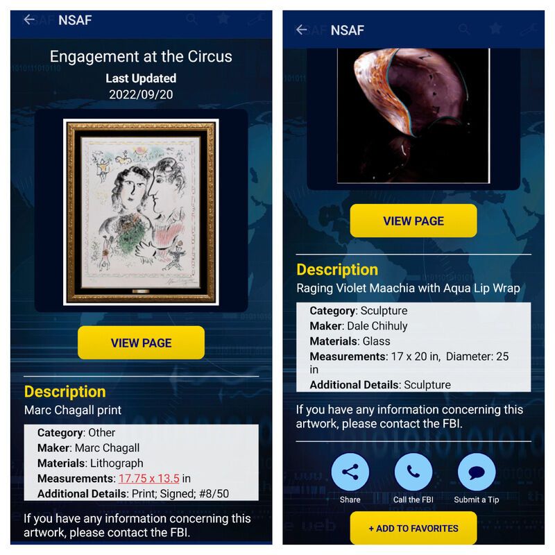 Stolen Art-Tracking Mobile Apps
