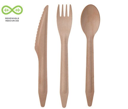 FSC-Backed Wooden Cutlery Main Gallery Image