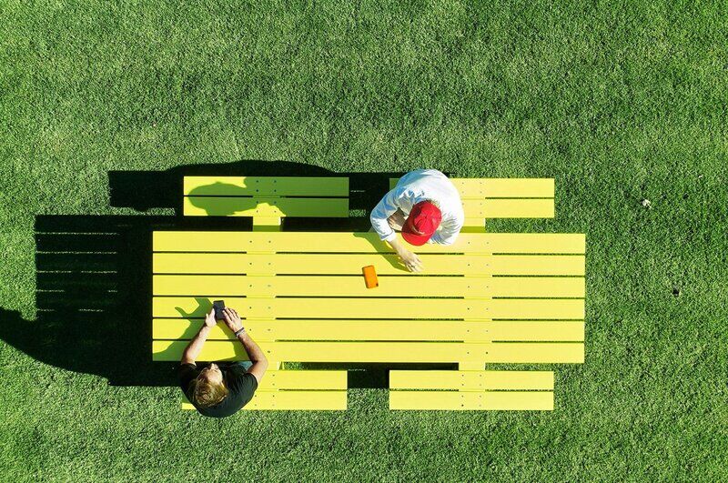 Bold Yellow Contemporary Tables