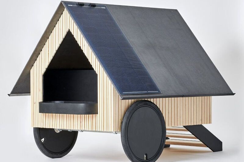 Bauhaus-Inspired Mobile Doghouses