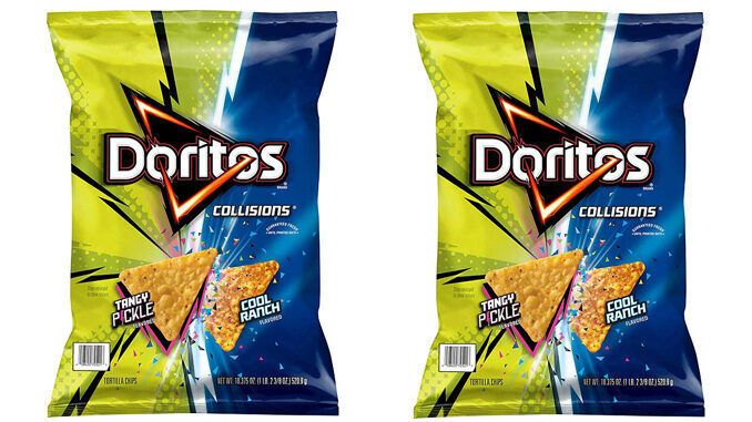Tangy Multi-Flavor Snack Chips : Doritos Collisions Tangy Pickle and Cool  Ranch