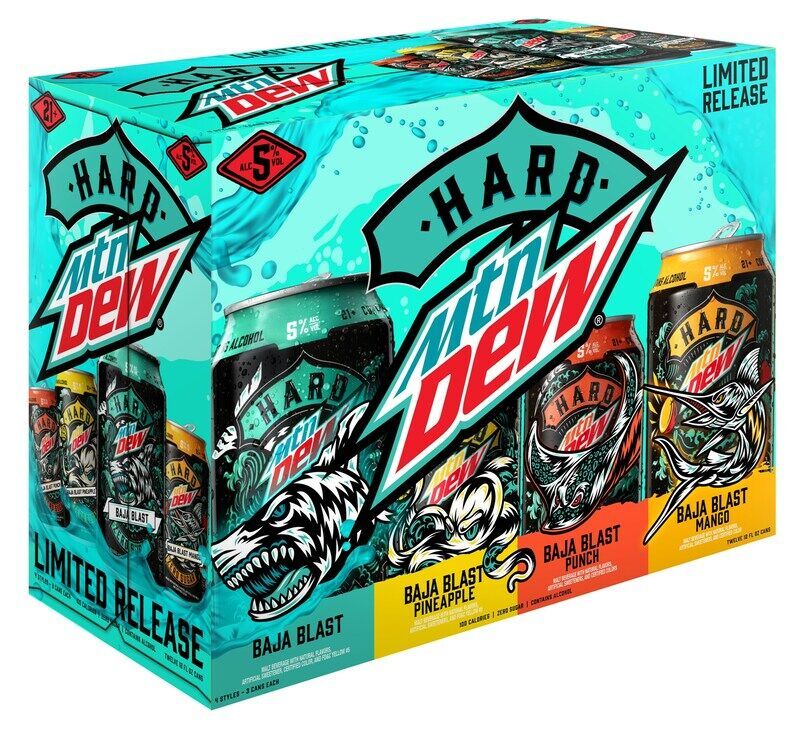 Hard Soda Variety Packs HARD MTN DEW Baja Blast Variety Pack
