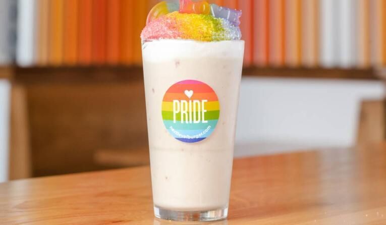 Peachy Pride Month Shakes - Next Level Burger Just Debuted Its New Peachy Passion Pride Shake (TrendHunter.com)