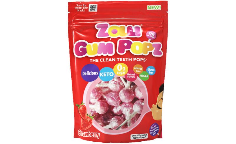Gum-Filled Zero-Sugar Lollipops