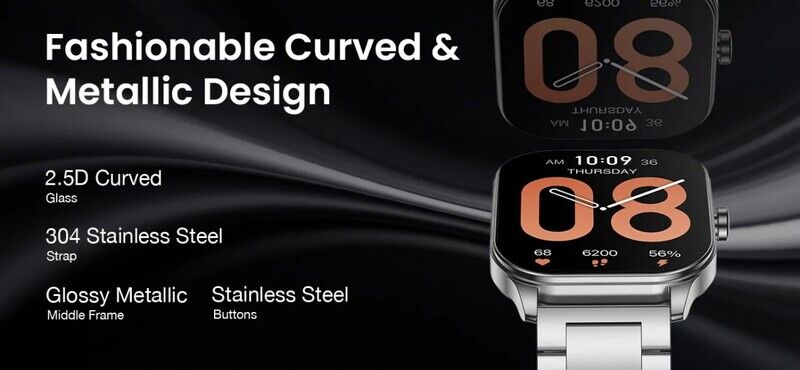 Curvaceous Zinc Alloy Smartwatches