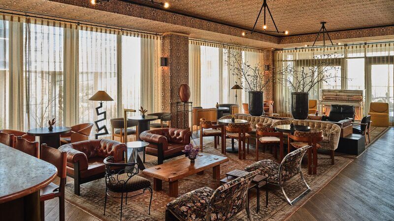 Patterned Hotel Cocktail Lounges