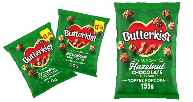 Hazelnut-Flavored Popcorn Snacks