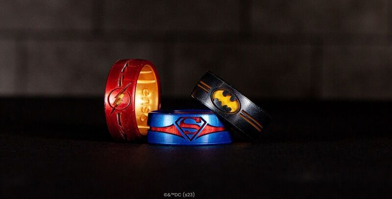 Superhero-Branded Silicon Rings