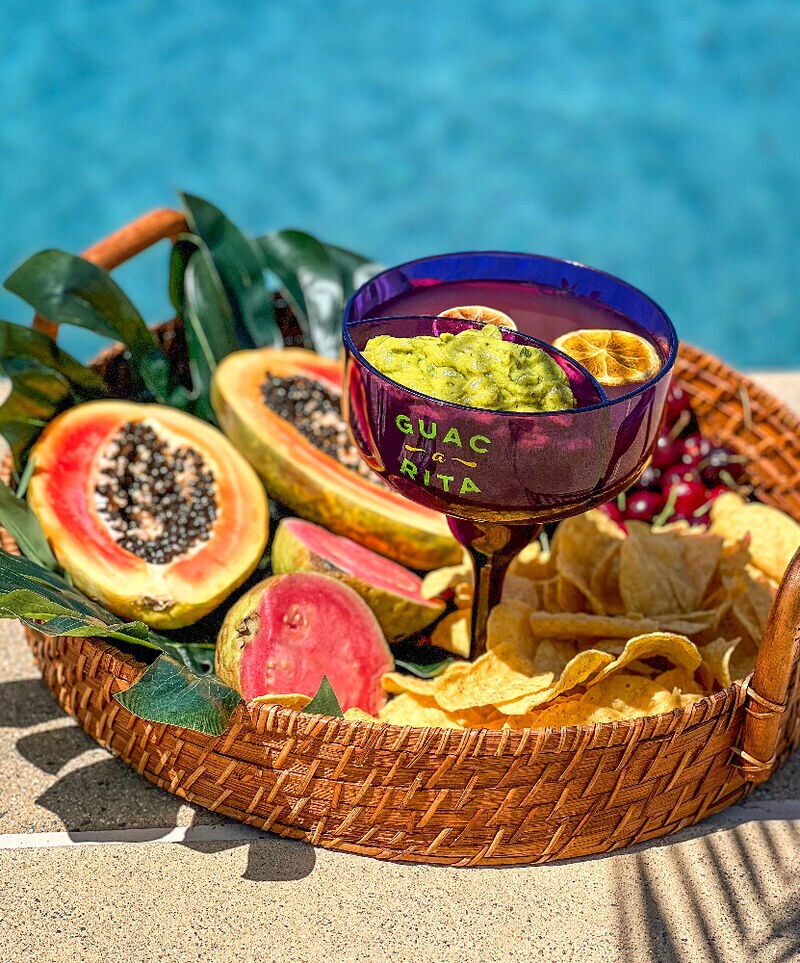 Guac-Filled Margarita Glasses