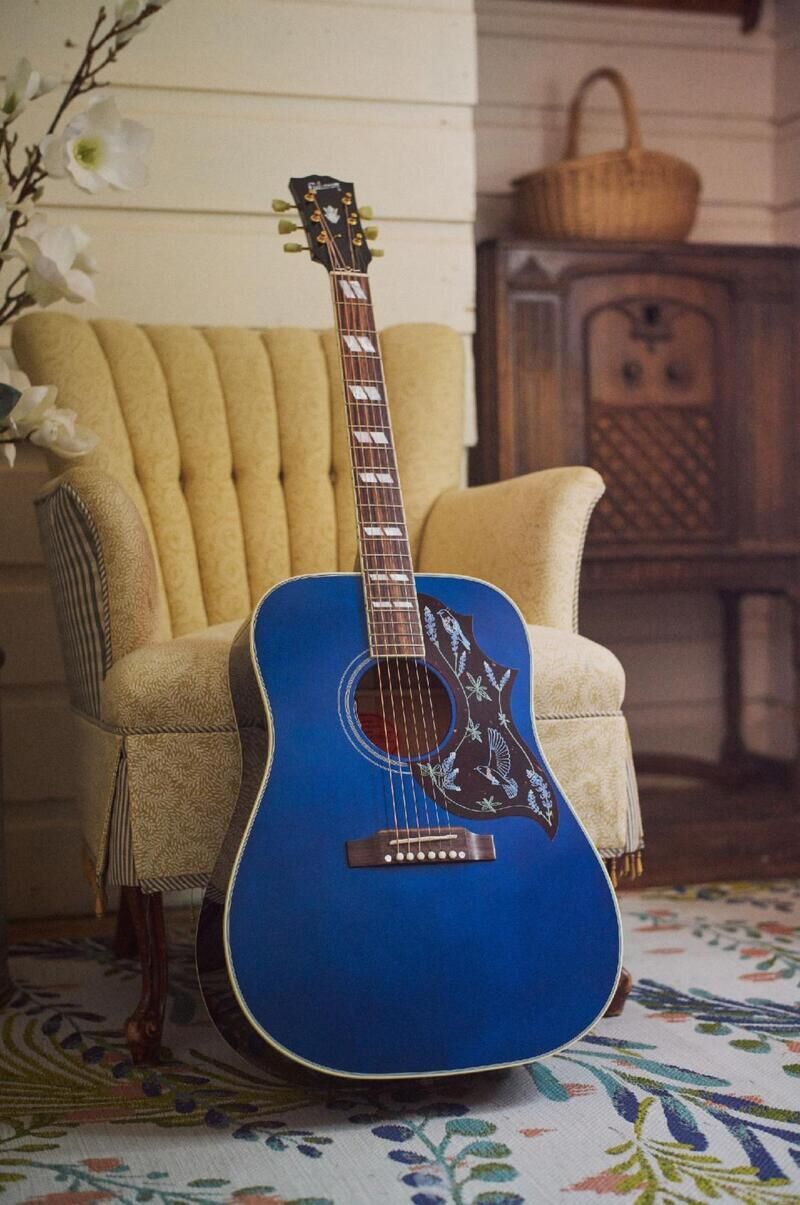 Custom Blue Acoustic Guitars