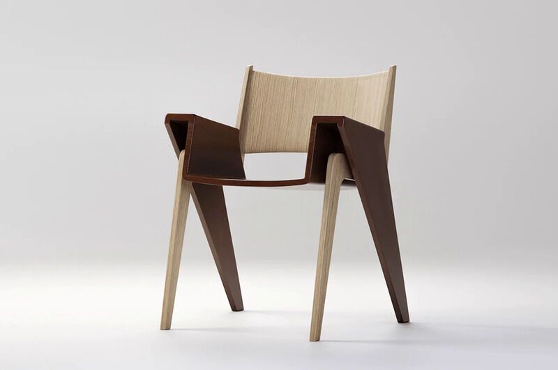 Scissor-Inspired Minimal Wooden Chairs