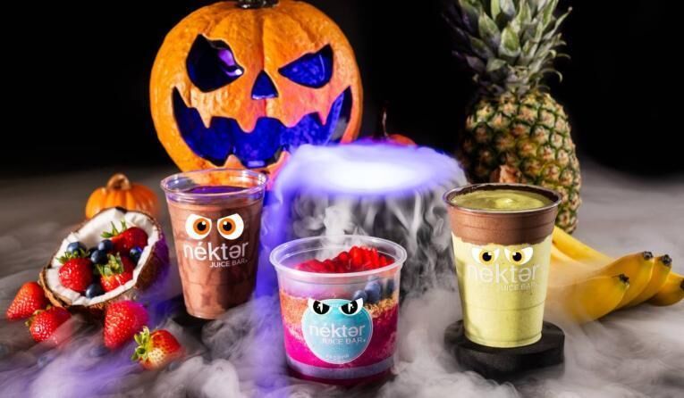 Halloween Monster Face Smoothies • One Lovely Life