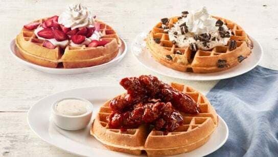 Indulgent Diner Waffle Menus