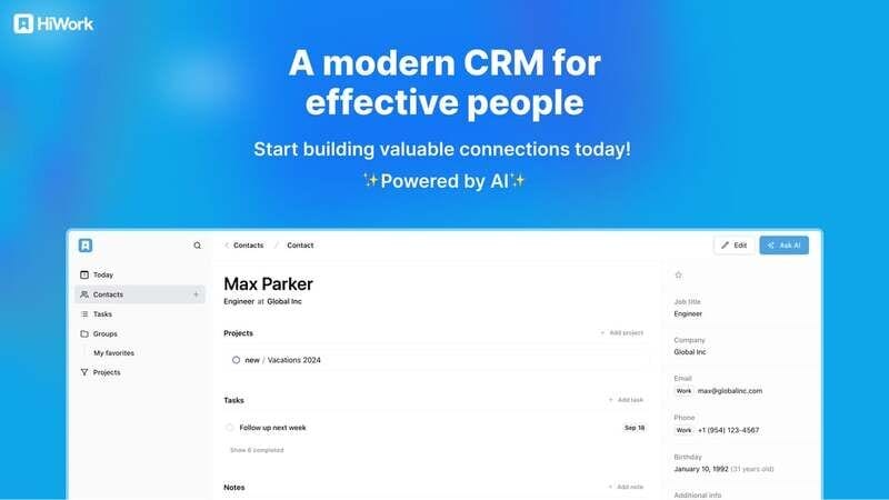 Personal AI-Enabled CRM Platforms