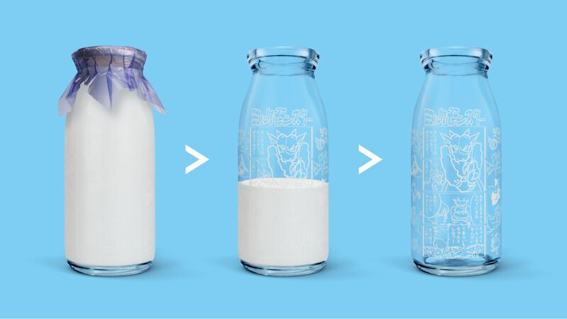 Comic Strip Milk Bottles