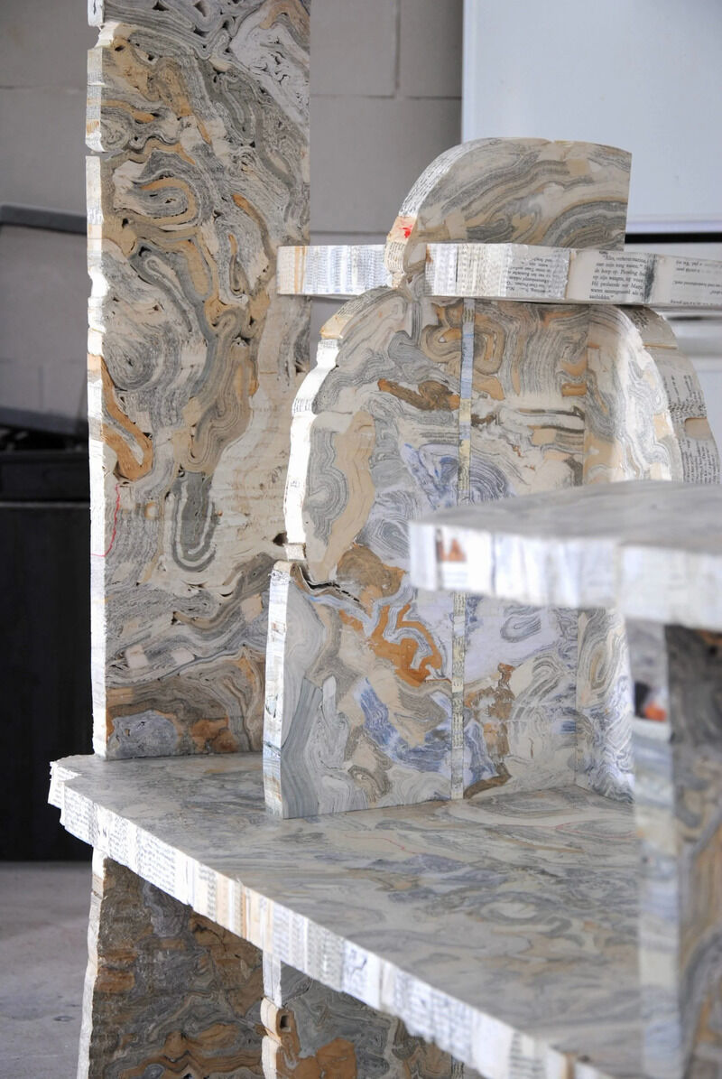 Upcycled Book-Made Marbled Furniture Main Gallery Image