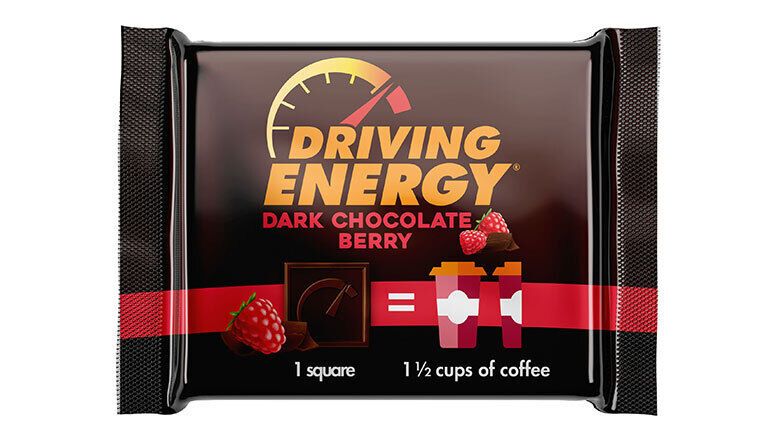 Convenient Caffeinated Dark Chocolates