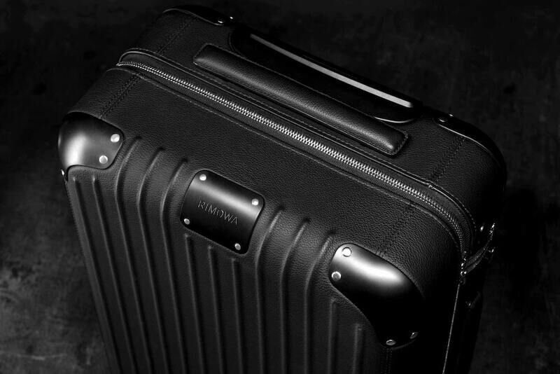 Leather-Wrapped Premium Suitcases : leather suitcase