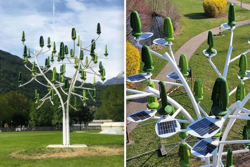 Nature-Inspired Solar Panel Trees