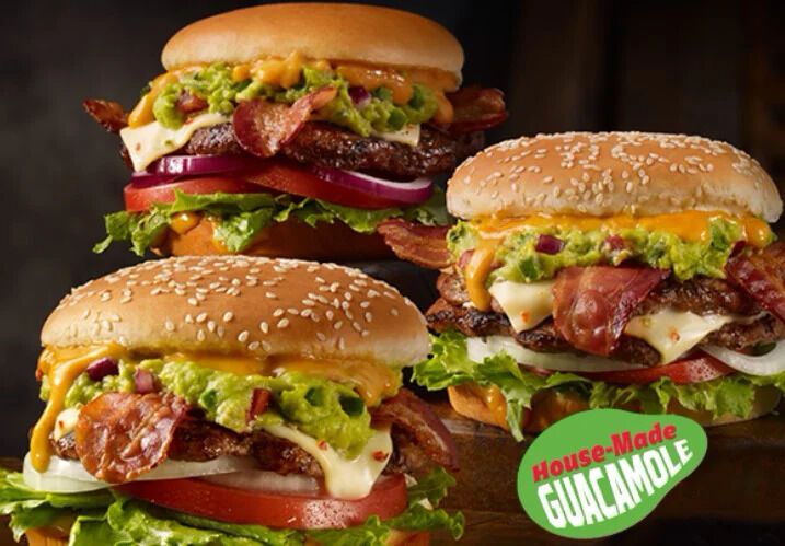 Guacamole-Topped QSR Burgers