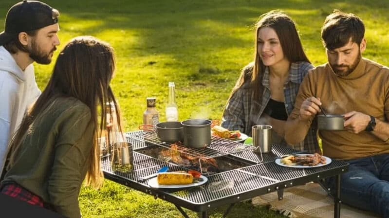 Communal Outdoor Cooking Tables