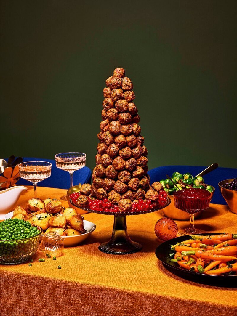 Plant-Based Meatball Trees