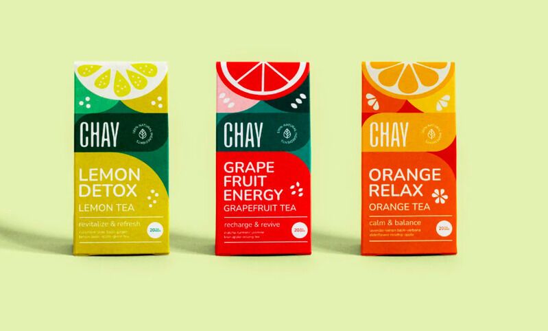 Vibrantly Re-Designed Tea Packaging
